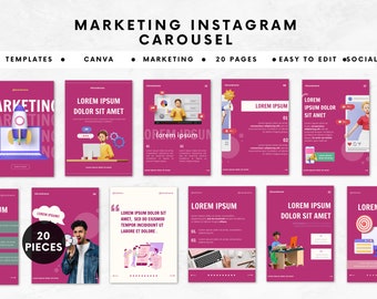 20 Instagram Templates - Instagram Templates Coach - Instagram Templates for Business - Instagram Templates Canva - Business Brand Templates