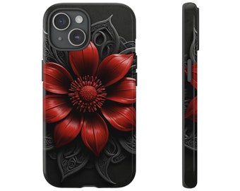 Dark Red Flower - Tough Cases