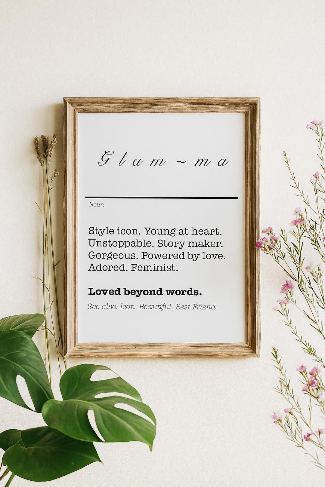 Glam~ma Definition A4 Printable Digital Art. - Etsy