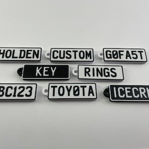 Custom Key Ring Number Plates