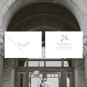 d'enveloppe de mariage | Enveloppe d'invitation avec adresse dessinée à la main | Téléchargement numérique imprimable