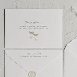 Envelope Template Printable | Addressed Wedding Invitation Envelope, Modern Calligraphy Envelope Hand Drawn Wildflower, 002 Secret Garden