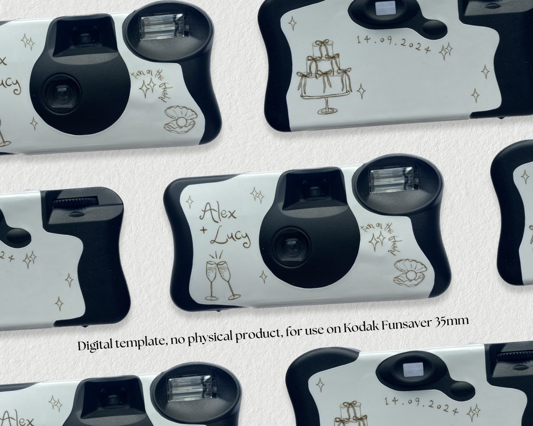 Disposable Camera Wrap DIGITAL Template | Editable Printable Kodak ...