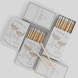Matchbox Favor Template Digital | Personalized Matches Wedding, Watercolor Floral Customize, Unique Matchbox Wedding Gift 002 Secret Garden