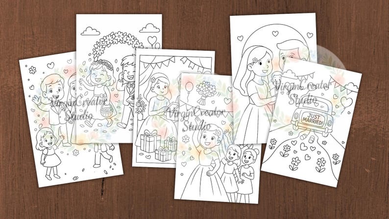 Wedding Coloring Book for Kids | Printable Activity Book | Fun Wedding ...