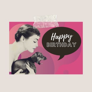 Postkarte A6 380 Gramm - Happy Birthday - Geburtstag - Geburtstagsgrüße - Geburtstagskarte - Alles Gute - Dackel - Hund - MIHO Studio
