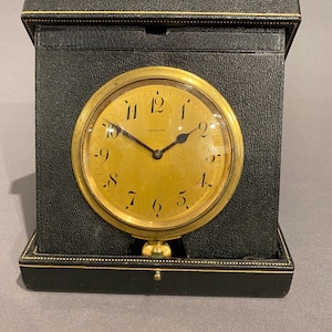 Longines Wittnauer orologio da viaggio battente a un quarto intorno al 1900 in perfette condizioni orologio da collezione orologio di lusso movimento 8 giorni custodia in pelle immacolata funzionante