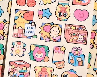 Special Delivery | Cute waterproof handmade vibrant sticker sheet | Kawaii spring gaming aesthetic stickers for planner + bullet journal