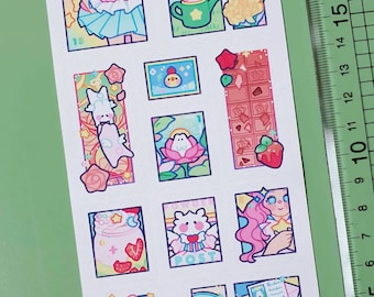 Drömlika stämplar | Söta vattentäta handgjorda drömlika klistermärkesark | Kawaii estetiska postklistermärken för kalender + bullet journal + brevvän