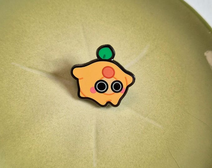 Featured listing image: Coy Pup | Gaming Apricot Themed Hard Enamel Pin | Cute Kawaii Collectable Animal Accessory | Jewellery Gift for Tote & ITA Bag