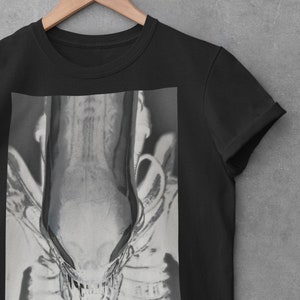 Alien xenomorph T-shirt HR Giger Big Chap alien shirt uniseks softstyle katoen zwart T-shirt