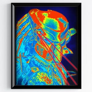Predator art jungle hunter art print predator thermal vision scifi thriller movie poster