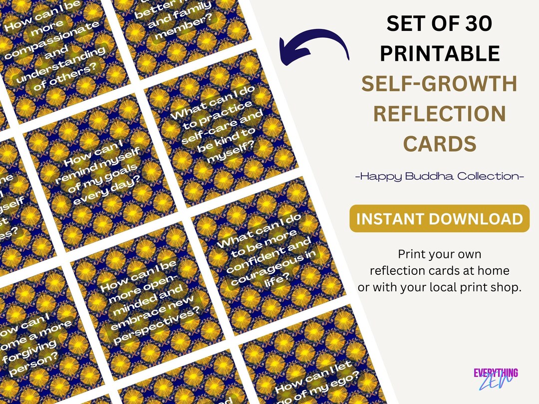 Reflection Recieved Message Printable Daily Cards for Reflection, Self-growth Journaling Prompts ...