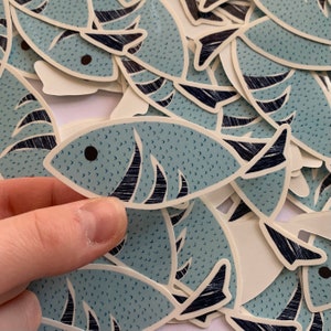 Blue Scale Fish Sticker