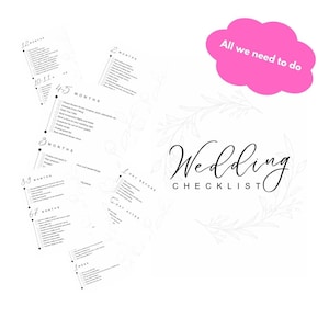 1 year easy wedding checklist