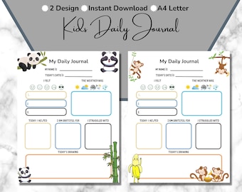 Kids Daily Journal Printable | Journal for Kids | Diary for Children| Kids Activity Drawing Page | Digital Download