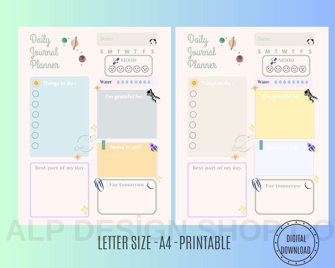 Kids Daily Journal Printable Kids Journal DIY Journal Pages Diary for ...