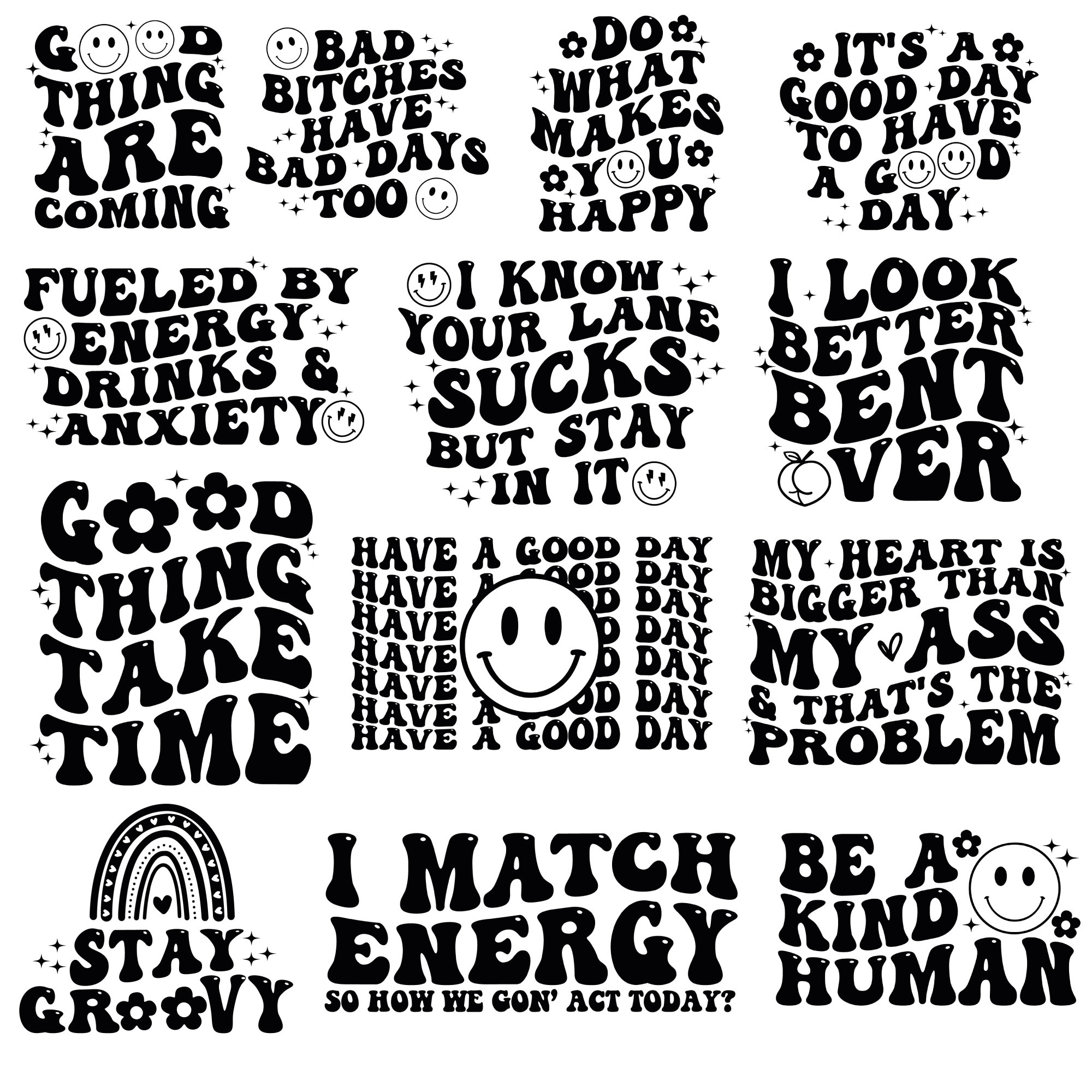 Groovy Svg Bundle Boho Svg Hippie Svg Aesthetic Svg - Etsy UK