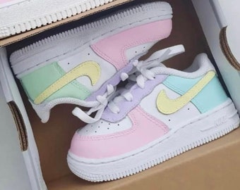 Hand painted Air Force 1 infant - Youth "Pastel Paradise"