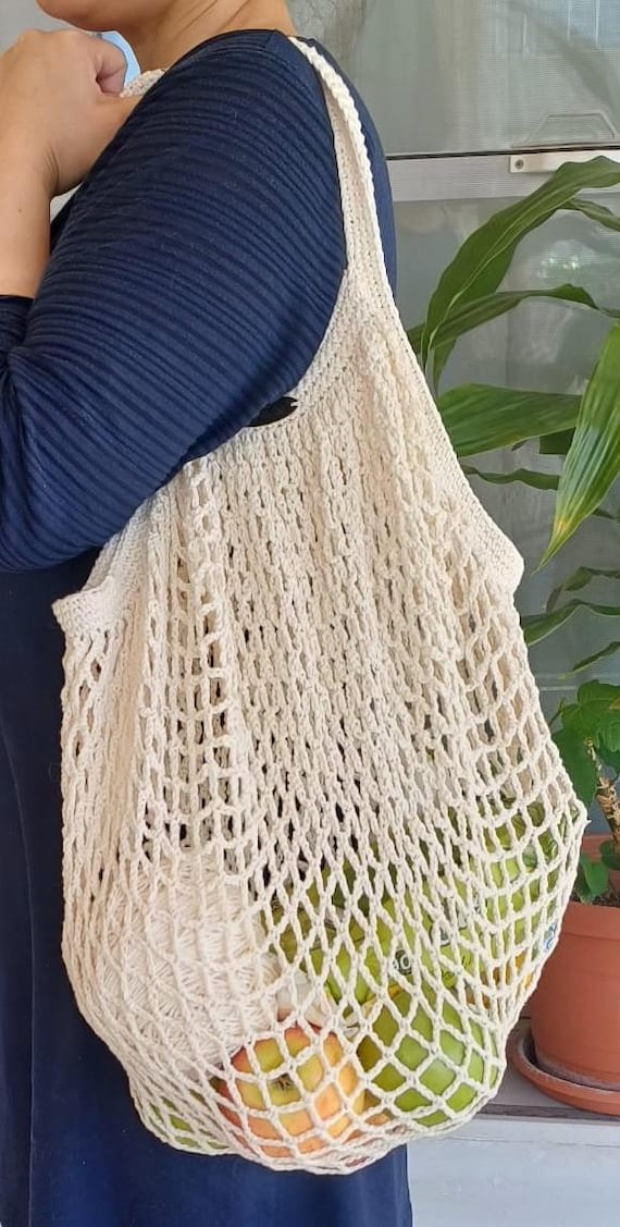 Eco-friendly Crochet Market Tote – Easy Mesh DIY PDF Video