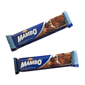 Mambo Milk Chocolate Bars: Crisp Rice Nougat - Cameroon Chococam (2x 25/30gr Bars)