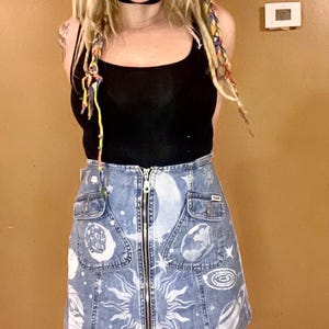 Space Pants Mini Skirt