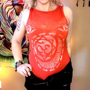 Women’s Om Moon Sacred Geometry bodysuit