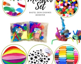 Gastgeschenk Kindergeburtstag Monster DIY Set Halloween Bastelidee