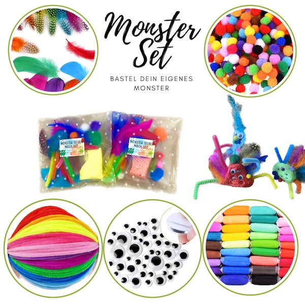 Gastgeschenk Kindergeburtstag Monster DIY Set Halloween Bastelidee