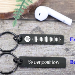 Spotify Keychain Personalized Music Keychains Custom Engraved Scannable Spotify Code Song Keychain Gifts for Men/Women image 8