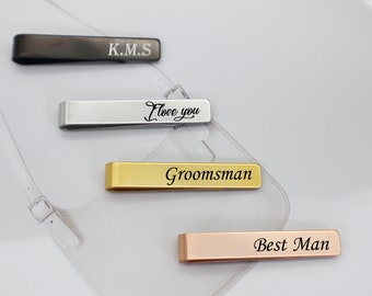 Custom Engraved Tie Bar, Personalized Gift for Men,Handmade Gift,Men's Wedding Tie Accessories,Gift for Dad,Personalised Groomsmen Gift