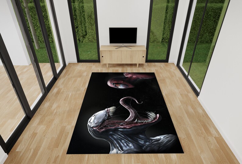Spiderman Rug, Venom Rug, Superhero, Venom and Spiderman Rug, Home ...