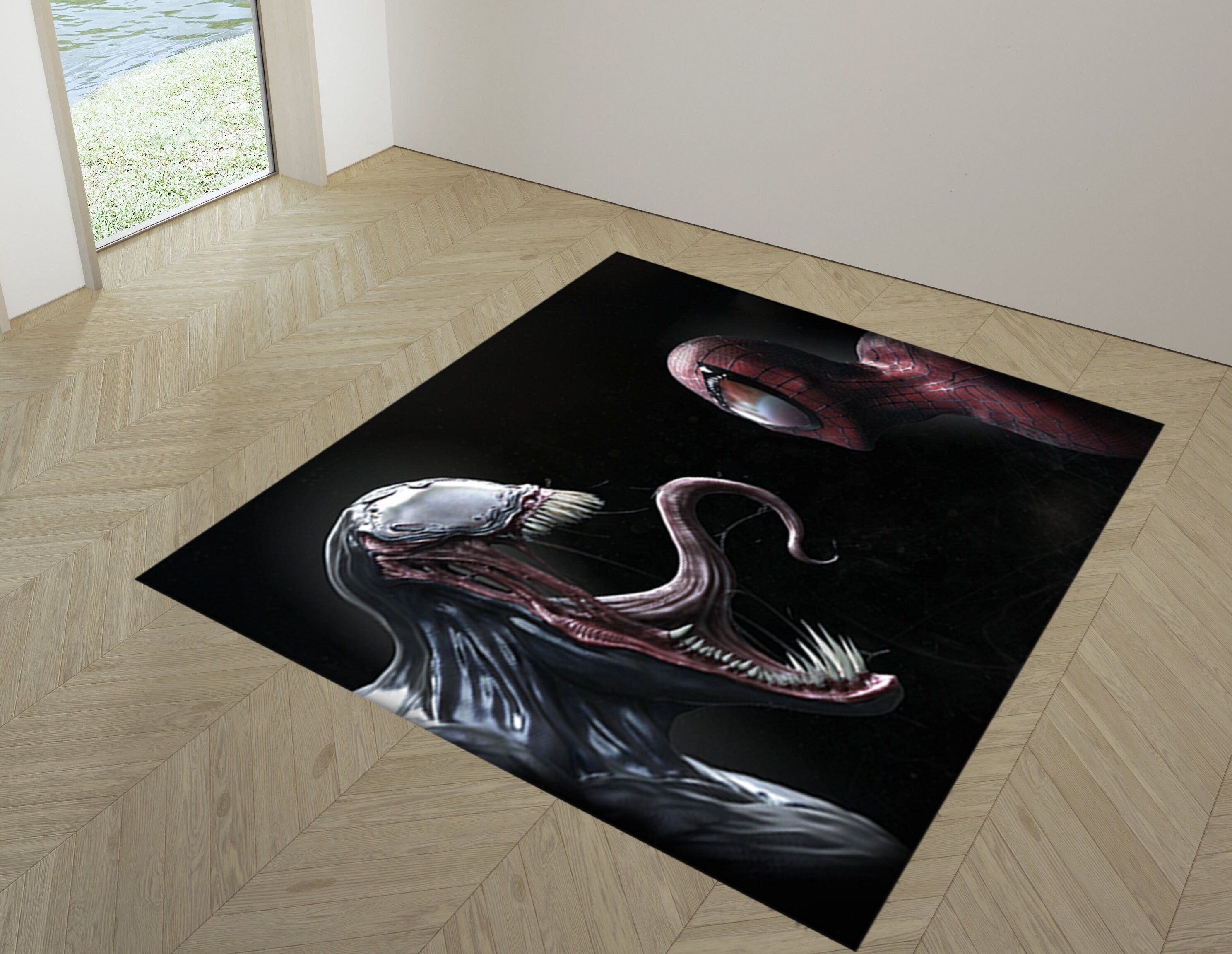 Spiderman Rug, Venom Rug, Superhero, Venom and Spiderman Rug, Home ...