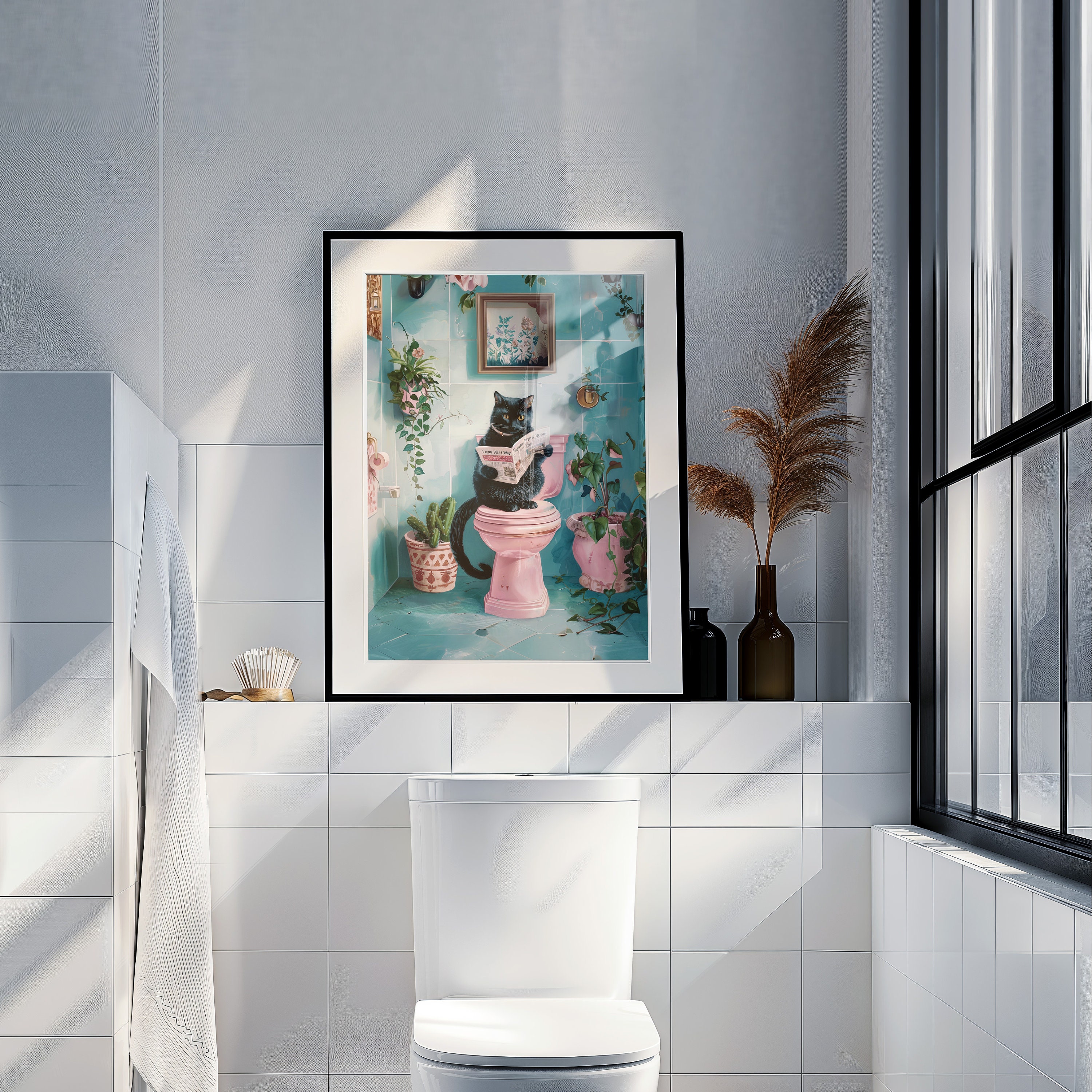 Poster Vintage Gatti E Libri - Decorazione Murale 30x20 Cm, Impermeabile, Per Casa, Ufficio, Bar