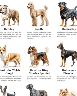 Poster Types Of Purebred Dogs 40 Purebred Dog Breeds" Poster For Sale By DusicaP Redbubble