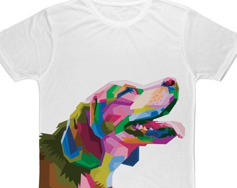 Labrador Dog Pop Art Adult Unisex T-Shirt, Dog Lover Tshirt, Adult Tshirt, Dog Tshirts, Labrador Gifts, Cadeau pour elle, Cadeau pour lui