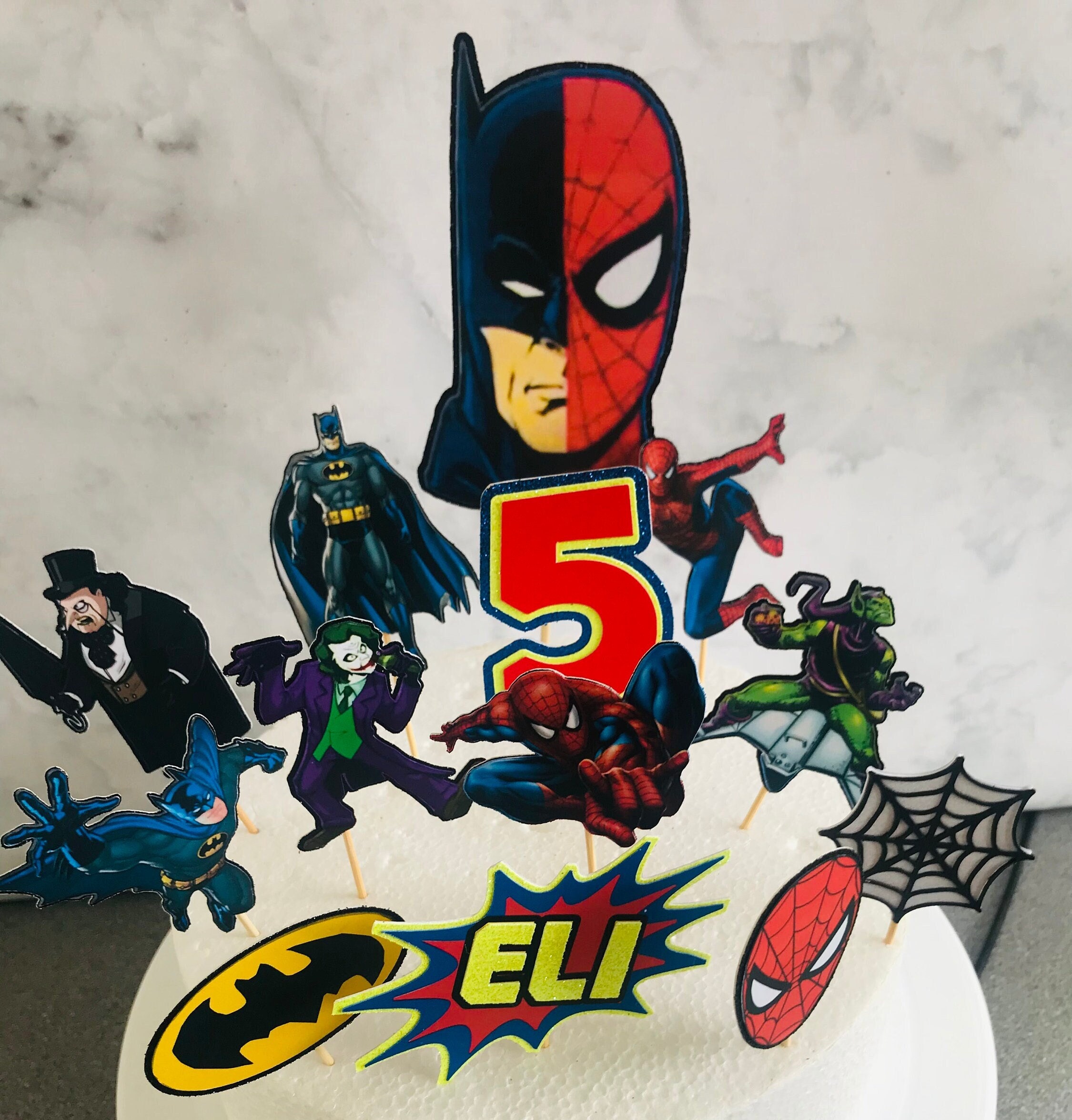 Ultimate Spiderman CAKE TOPPER Superhero 3 Figure Set