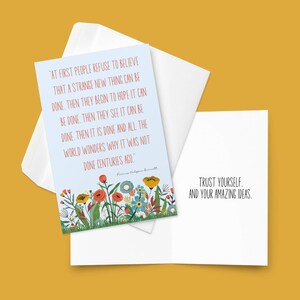 Trust Yourself Karte, Great Ideas Karte, Karte für Entrepreneur, Karte für Freund, Support Card, Secret Garden Zitat, Grußkarte