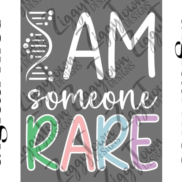 DIGITAL SVG - I Am Rare - Rare Disease Awareness - Rare Disorder Awareness - Medical Unicorn - Genetic Disorder awareness - Genetically rare