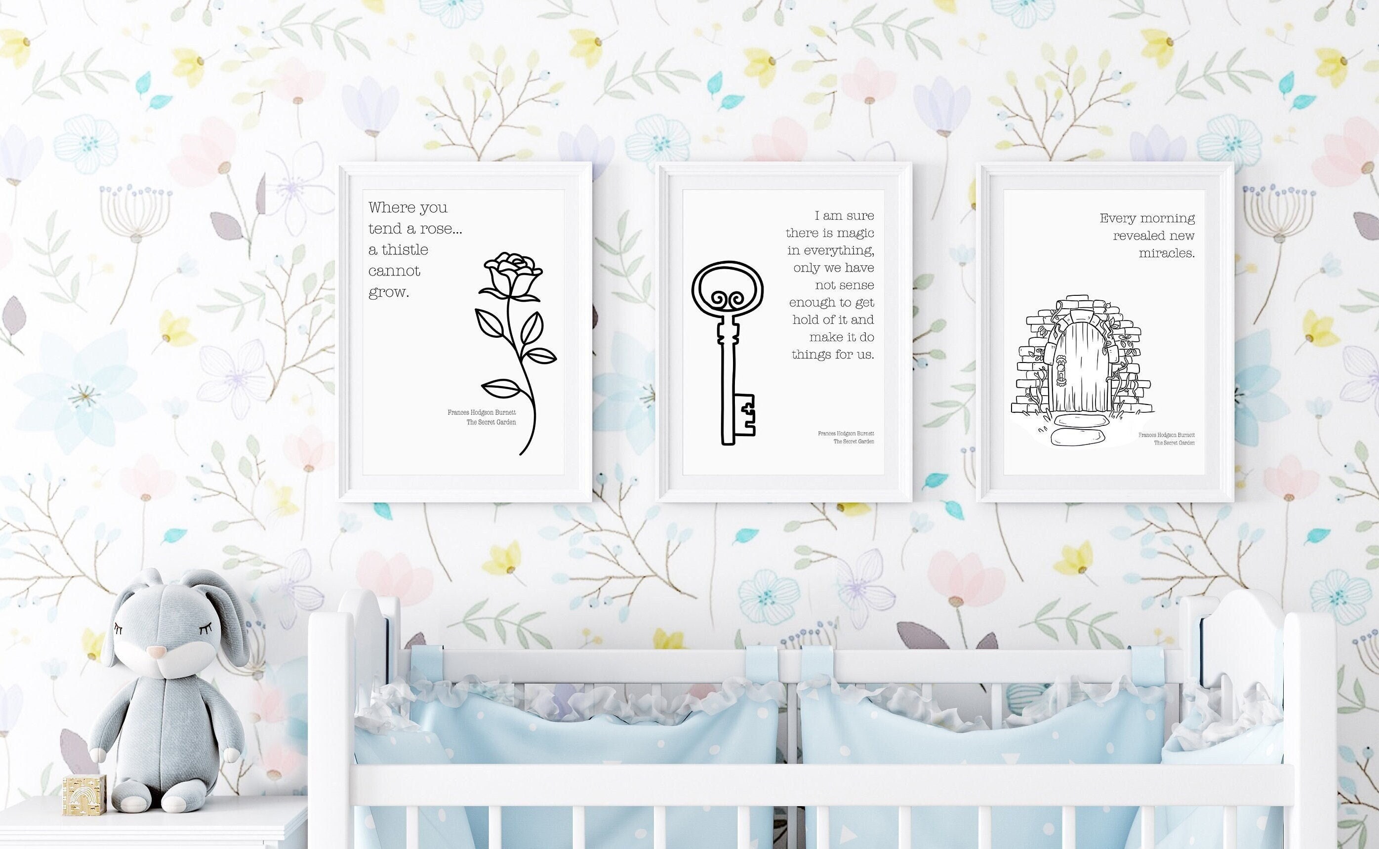 PRINTABLE Secret Garden Nursery Wall Art, Decor for Kids Rooms, Quote