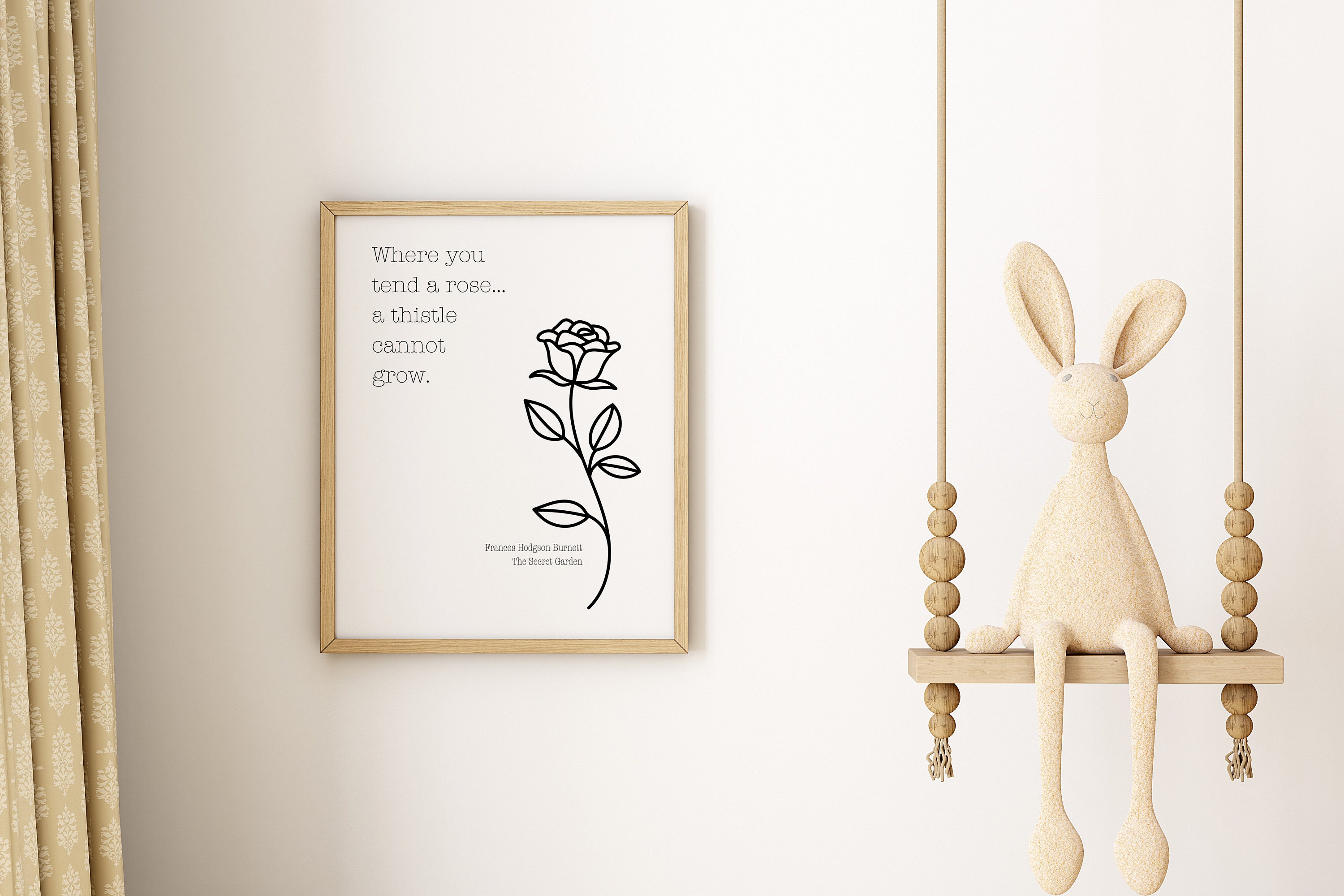 PRINTABLE Secret Garden Nursery Wall Art, Decor for Kids Rooms, Quote