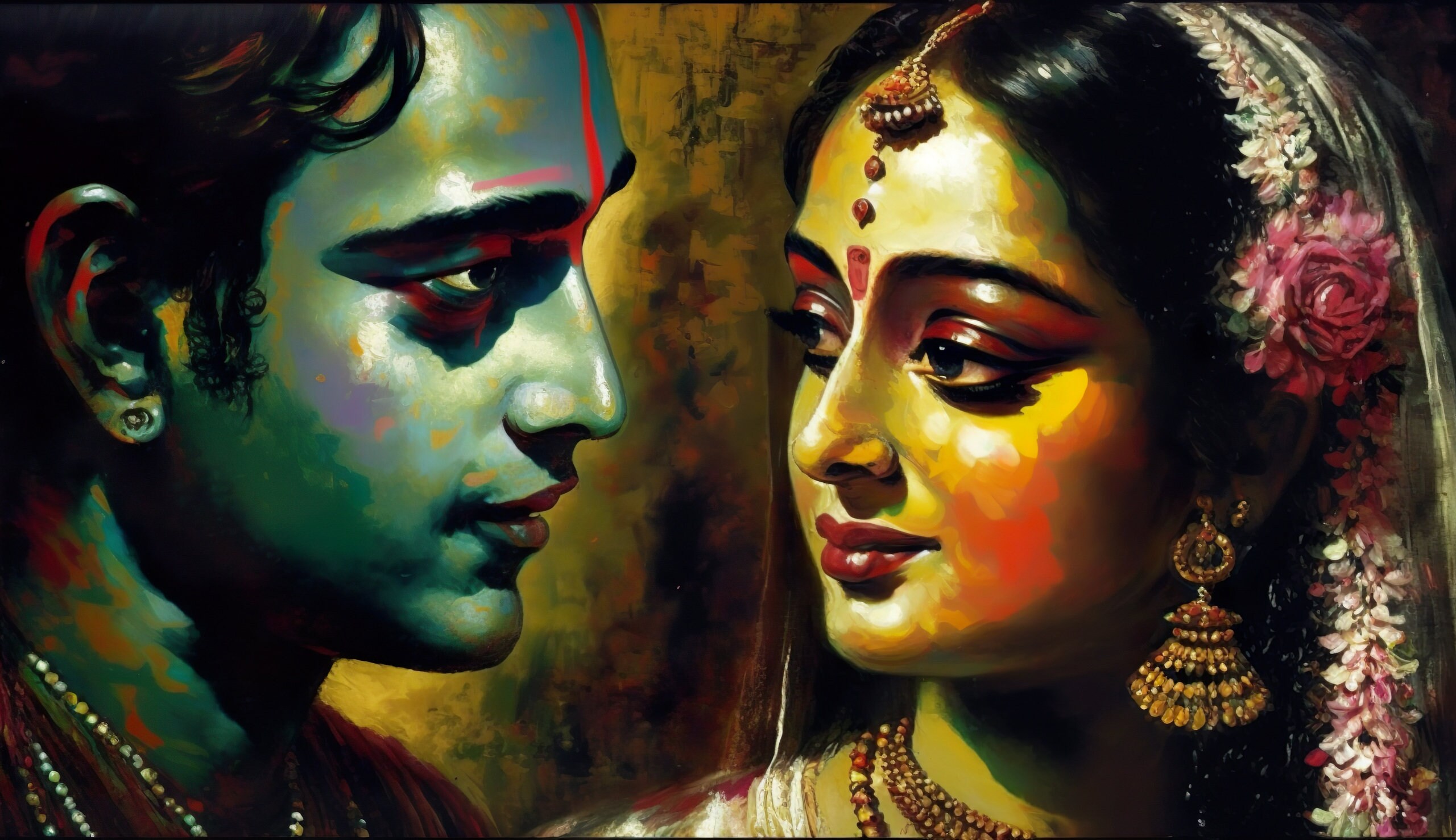 Eternal Love of Radha Krishna Highquality 8K Poster for Etsy
