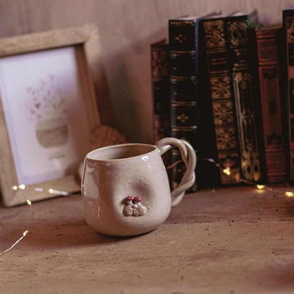 Tazas de cerámica con setas de otoño, taza de gres, regalo personalizado