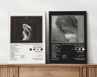 Taylor Swift - Anthologie - Poster du département des poètes torturés / Couverture d'album / Art mural / Poster d'impressions numériques / Album TTPD / TS Swifties