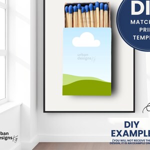 Matchbook Canva Template, DIY Matchbook Blank Template, Matchbox Digital Download, Custom Matchbook poster, printable Matchbox, Canva Frames