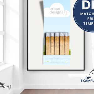 Matchbook Canva Template, DIY Matchbook Blank Template, Matchbox Digital Download, Custom Matchbook poster, printable Matchbox, Canva Frames