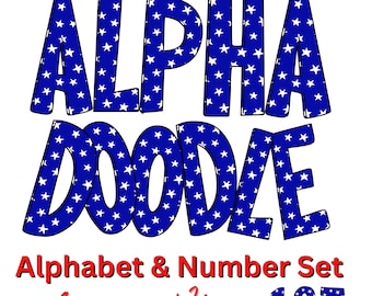 Alpha Doodle Set Cow Letters Numbers PNG Alpha Bundle - Etsy