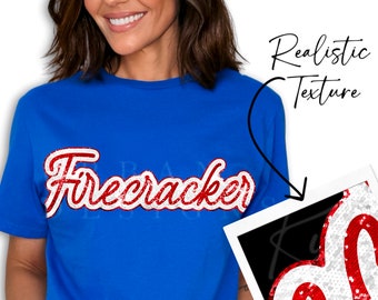Firecracker Faux Sequins High Resolution Realistic Texture PNG, Trendy Handwritten Firecracker Script Sequins PNG Sublimation DTF digital