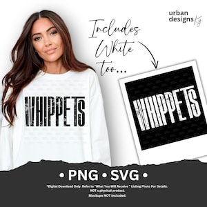 Whippets Vintage Retro PNG Distressed Trendy DTF digital high resolution vintage Whippets tumbler wrap hat digital png design