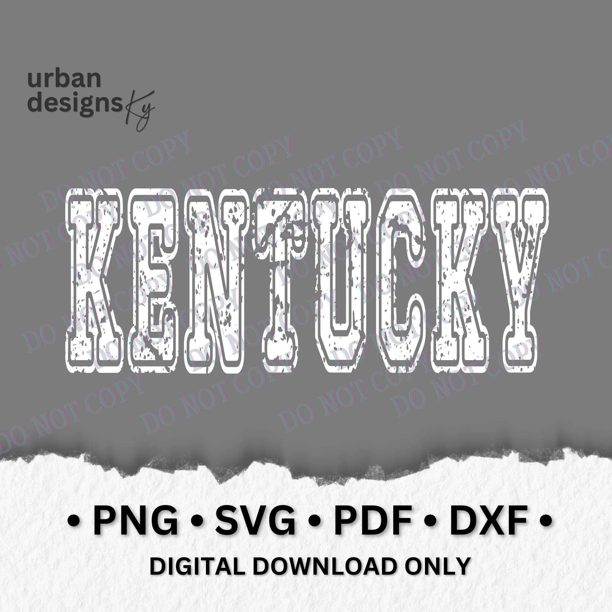 St. Patrick’s Day Kentucky, Kentucky SVG PNG, Distressed State Name ...